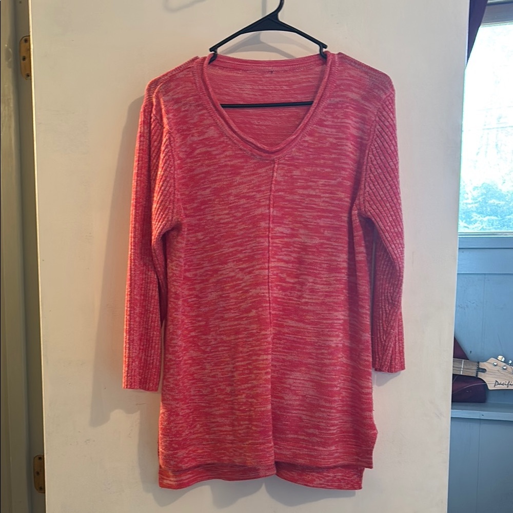 3/$5🌷 Pink 3/4 Sleeve Relaxed Tunic Top